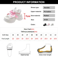 Sandales à plateforme de sport pour femmes, chaussures de marche compensées, Peep Parker, gros lacets, mode astronomique, optique d'été, 2024 6