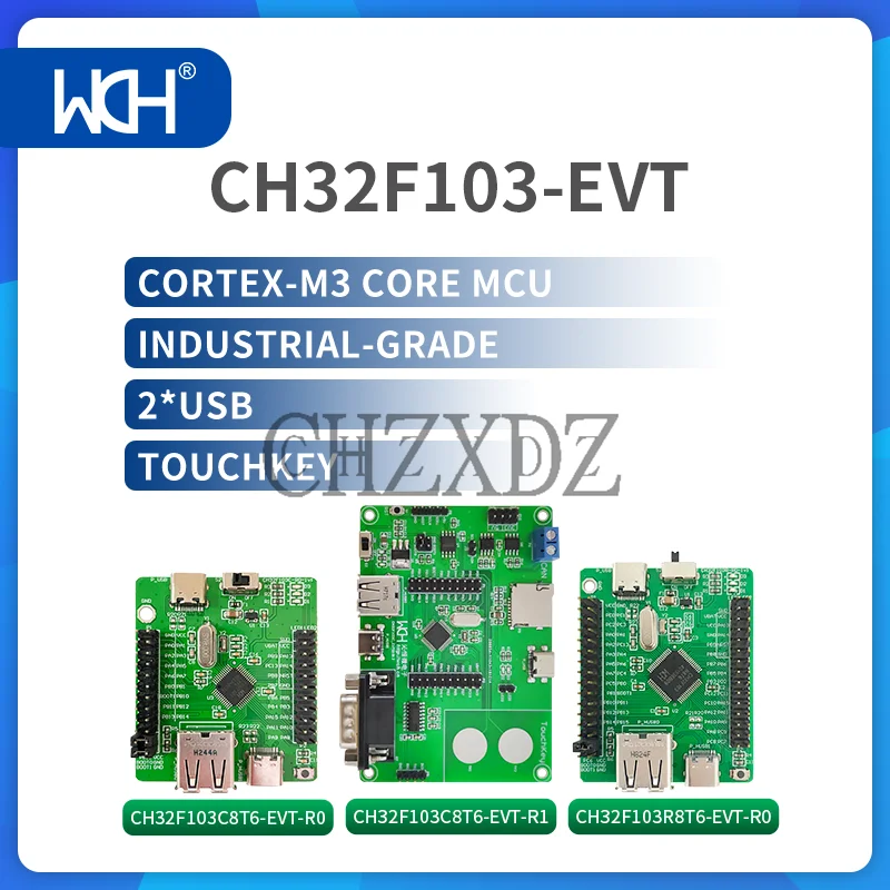 

2 шт./партия CH32F103 EVT 32-разрядная рукоятка стандартный промышленный MCU USB2.0 Touchkey CAN I2C/USART/SPI ADC модуль WCH