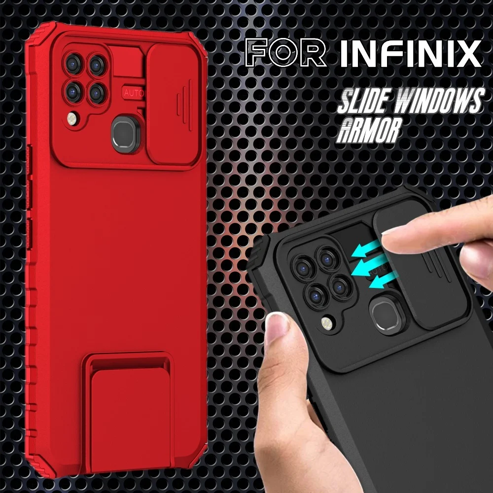 Custodia Antiurto Per Infinix Note 11 10 Pro Smart 6 Hd 5 Cover Per Finestra Scorrevole Per Infinix Hot 11S 11 12 10S Nfc 10 Lite 9 Play