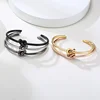Trendy Round Circular Open Knot Cuff Bangle Bracelets For Women Elegant GoldColor Jewelry Noeud Armband Pulseiras 4