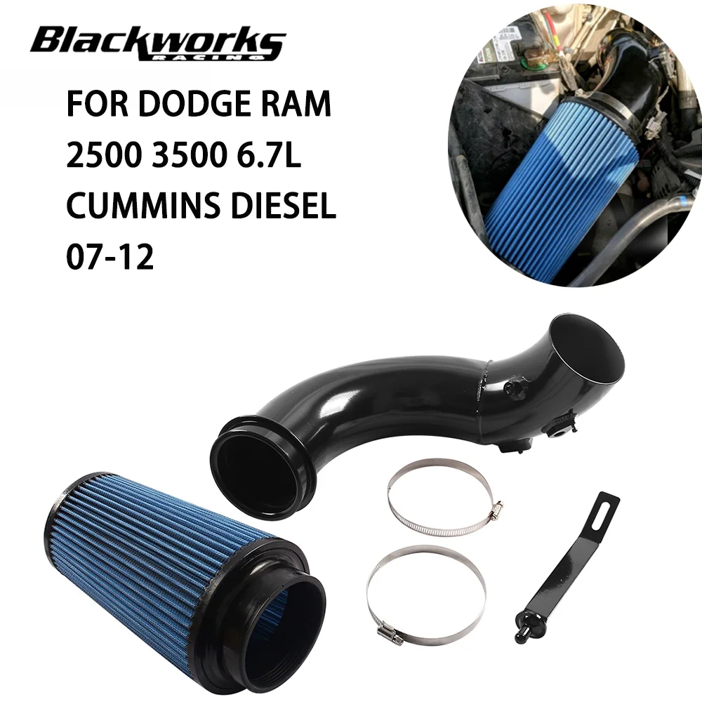 

Cold Air Intaile Pipe Aluminum Air Intake System Turbo Kit With Air Filter For Dodge Ram 2500 3500 6.7L Cummins Diesel 07-12