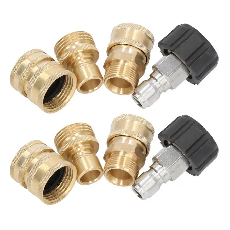 car foam gun 8pcs Pressure Washer Adapter Set Quick Coupler Fittings Metal Quick Connector for Car Washer car pressure washer