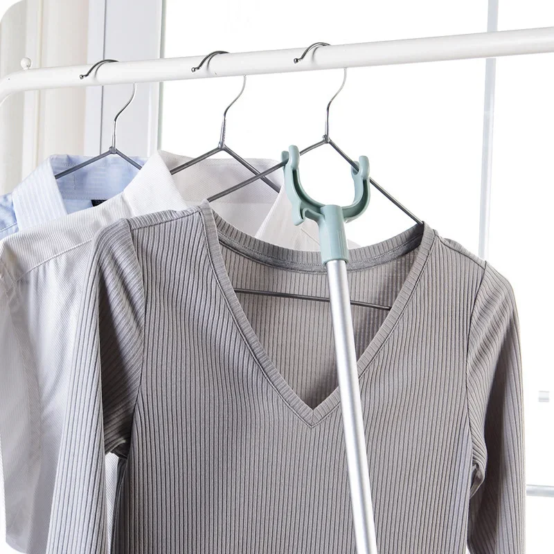 Balcony Fork Pole The Hangers for Clothes Pole Retractable Pole Drying Pole Fork Dress Stick Space Saving Clothing Rack 3