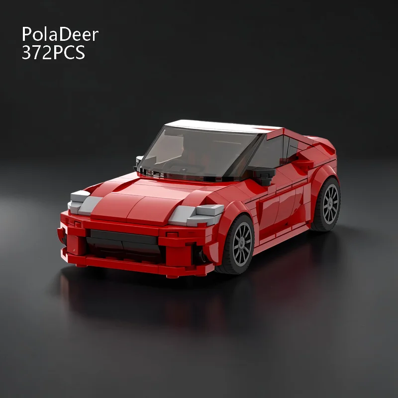 PolaDeer 372-teiliges Kreativ-Garagen-MOC GR86 Sportwagen GT5S Baustein-Modellbausatz Spielzeug-Bausteine Kindergeburtstagsgeschenke