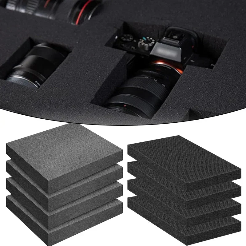 4PCS High Density Foam For Toolbox Pre-cutting Foam Insert Shock-Absorbing Sponge Sheet Shadow Precorted For Hard Flight Case 2