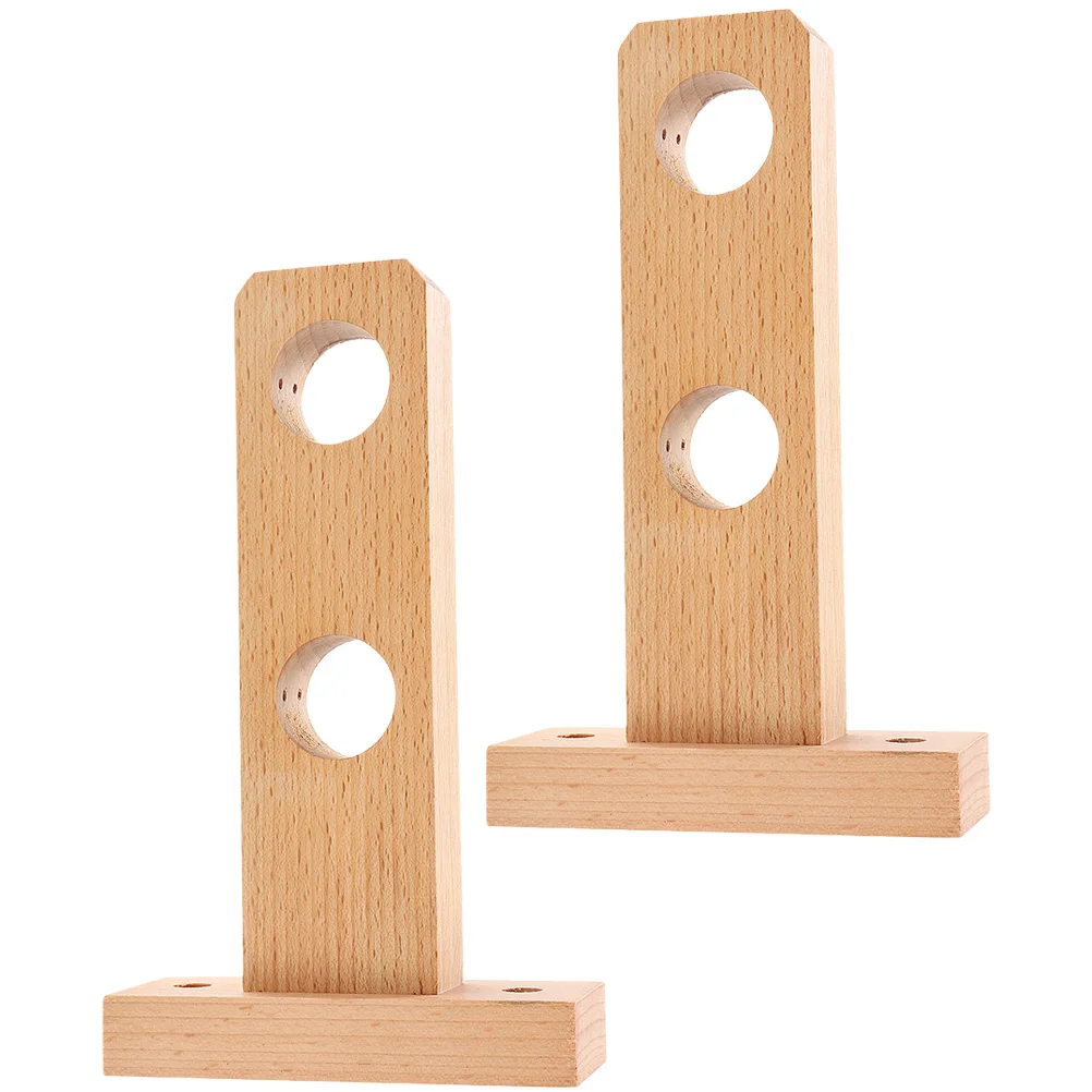 Wooden Curtain Rod Brackets Heavy Duty Curtain Rod Holders Wood Hooks 2pcs curtain accessories curtain hooks curtain rod hooks