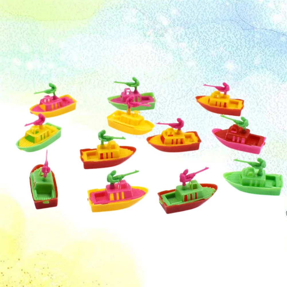 

20pcs Mini Plastic Boat Model Simulation Combat Boat Toy for Kids Toddler (Mixed Color)