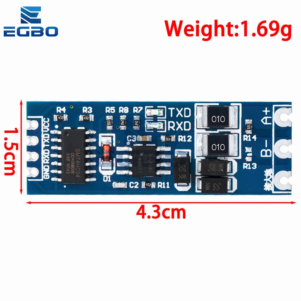 รูปสินค้า โมดูลแปลงสัญญาณ TTL เป็น RS485 สำหรับอุปกรณ์อิเล็กทรอนิกส์