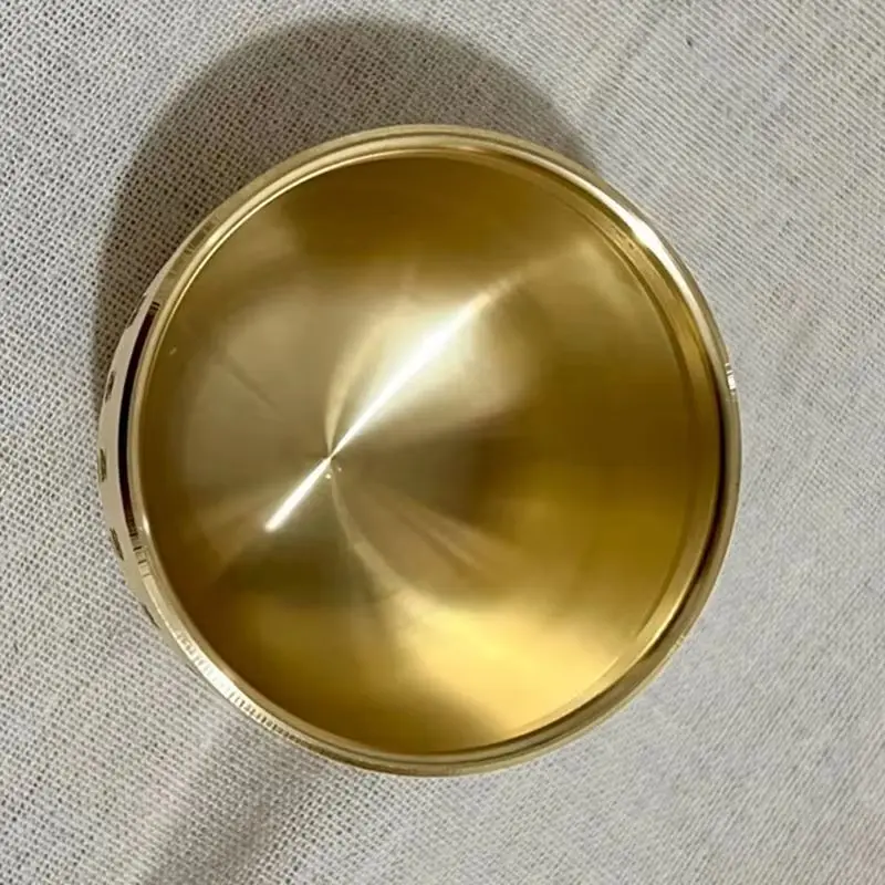 New Gold Feng Shui Hundred Blessings Bowl Fine Workmanship Meaningful Gifts Copper Materials Exquisite Desktop Ornamen