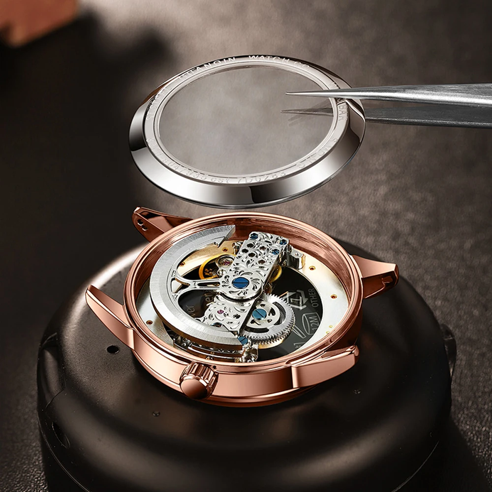 2024 New GUANQIN Mens Mechanical Watches Top Brand Luxury Automatic Watch For Men Waterproof Sports Men Wristwatch Clock Leather