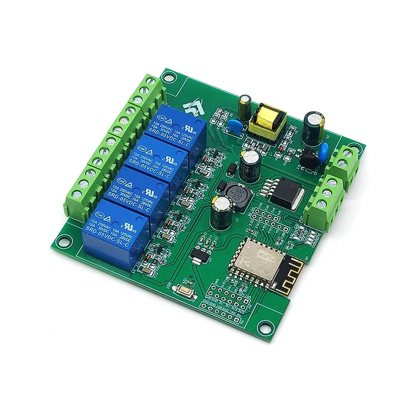 

ESP8266 Wireless WIFI 4 way Channel R elay Module ESP-12F Wifi Development Board for Arduino AC/DC Power AC90-250V/DC7-30V