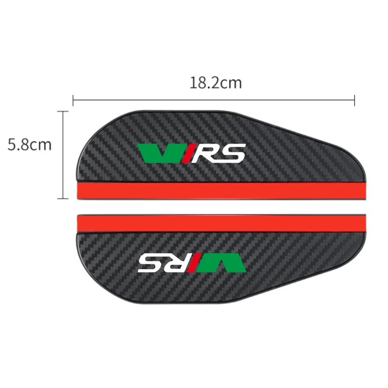 2x Car Rearview Mirror Rain Eyebrow Visor Carbon Fiber Rain Cover VRS for Skoda Octavia 2 A5 A7 MK3 MK2 Kodiaq Superb Fabia