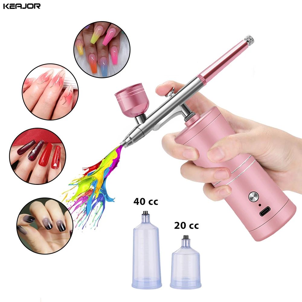 Airbrush Kit Compressor Nail Art  Airbrush Compressor Nail Set - Portable  Brush Mini - Aliexpress