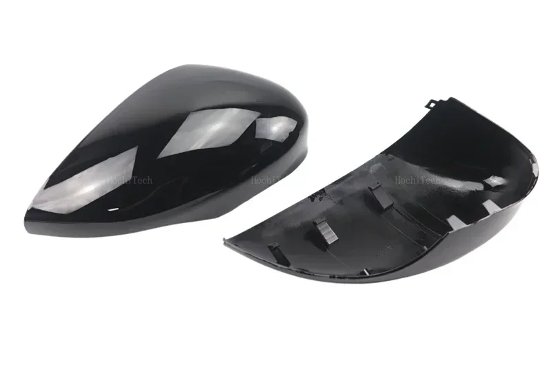 Ersatz-Rückspiegelabdeckung aus Kohlefasermuster oder schwarzem Rückspiegel, seitliche Flügel-Rückspiegelkappe, passend für Ford Fiesta MK7 2008–2019 – Detail 11