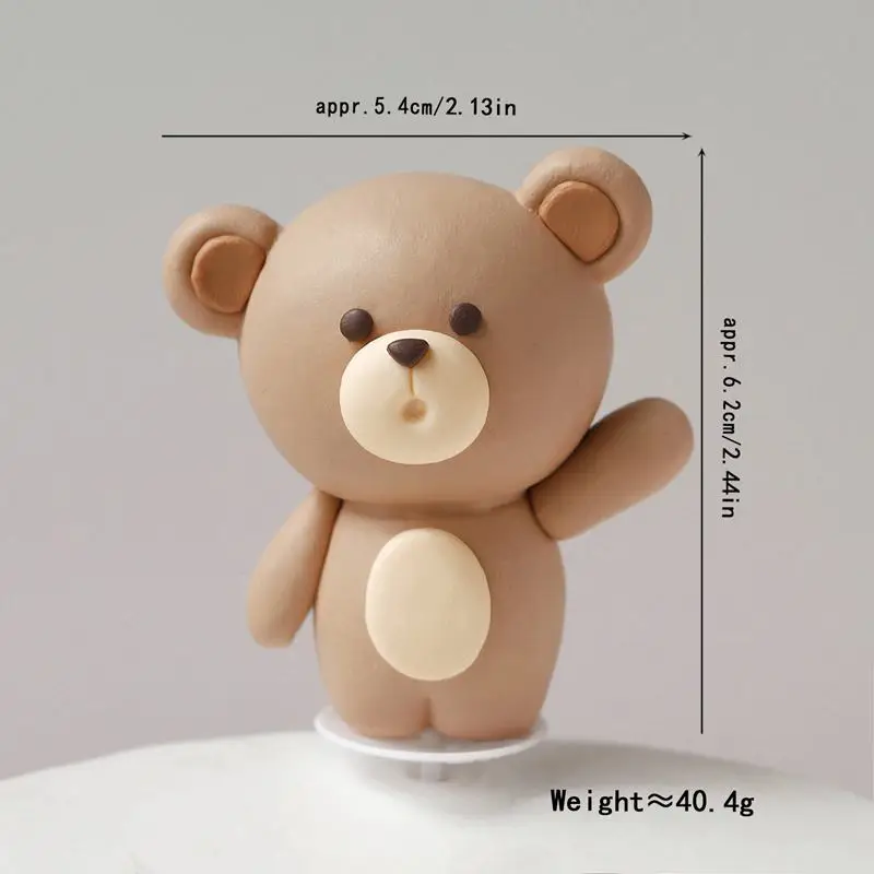Cute Bear Cake Topper for Baby Birthday Party Decoration Baby Shower Cake Decoration