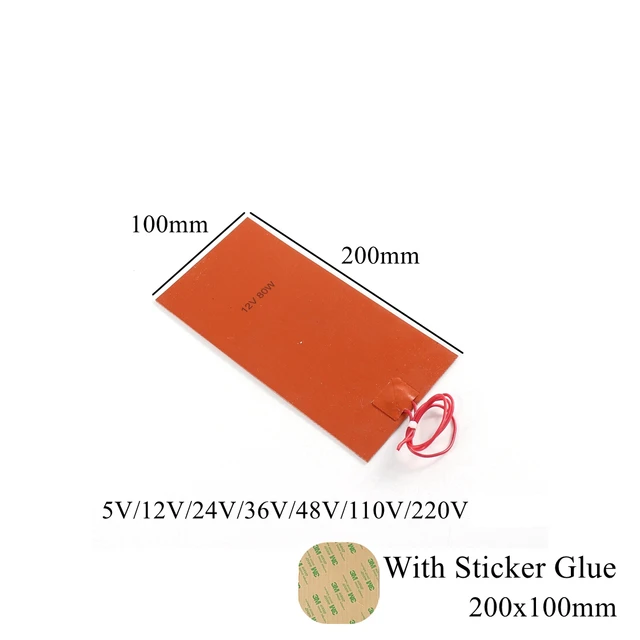 Silicone Heater 12v Sticker Glue