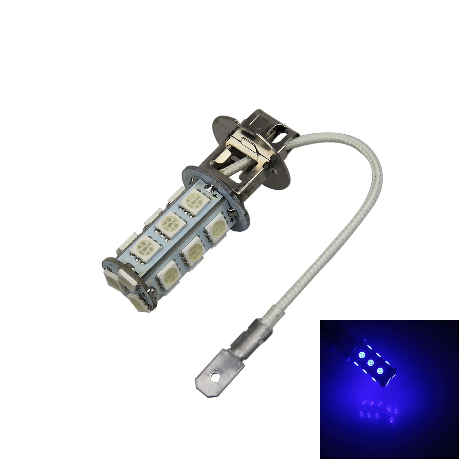 

1x Синий RV H3 сигнальная лампа наружная лампа 18 излучателей 5050 SMD LED PKY22s H054-B