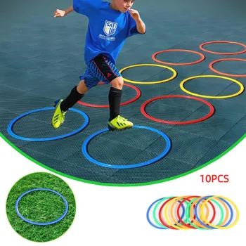 10 pezzi durevoli anelli di allenamento per agilità calcio portatile velocità agilità anelli di allenamento sport futbol attrezzature per l'allenamento