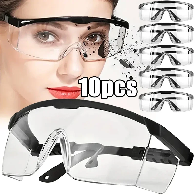 3/10Pcs Anti-Splash Safety Goggles Cycling Glasses Industrial Wind Dust Proof