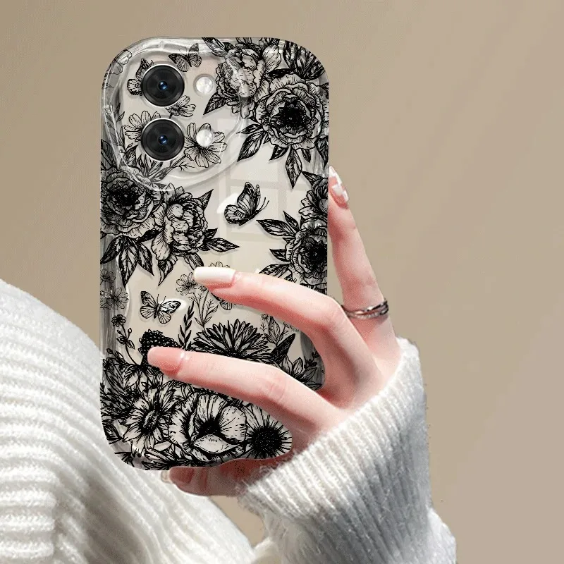 Oil Painting Pink Flower Phone Case Cover