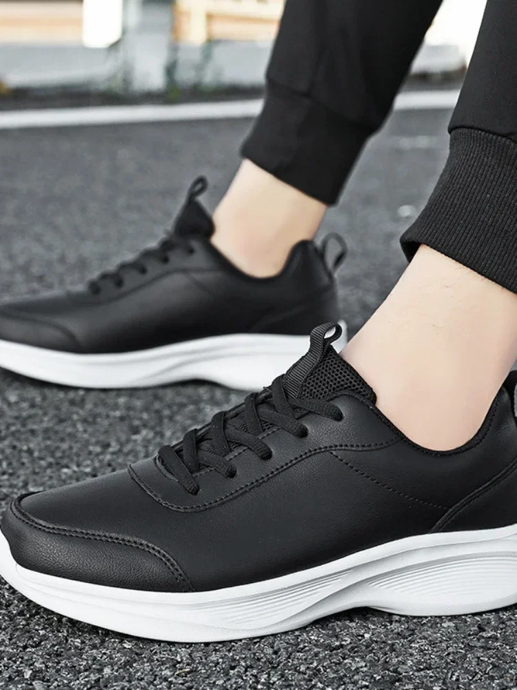 Women Men Shoes 2024 Autumn PU Leather Men's Sneakers Non