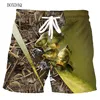 Men's Fishing Shorts Summer 3d Fish Printed Beach Shorts Elasticity Waist Loose Casual Oversized Man Shorts 6XL Plus Size 6
