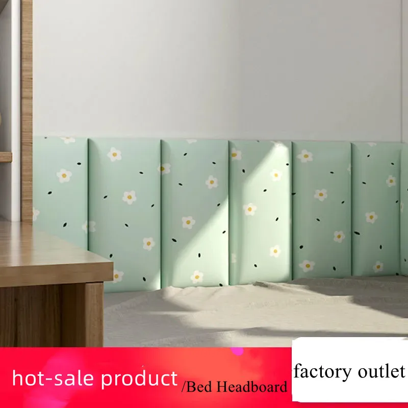 Stile Nordico Anti-Collisione Bois Camera Da Letto Chambre Coucher Bambino 3D Wall Sticker Tete Lit De Pared Cabecero Cama Bed Testiera