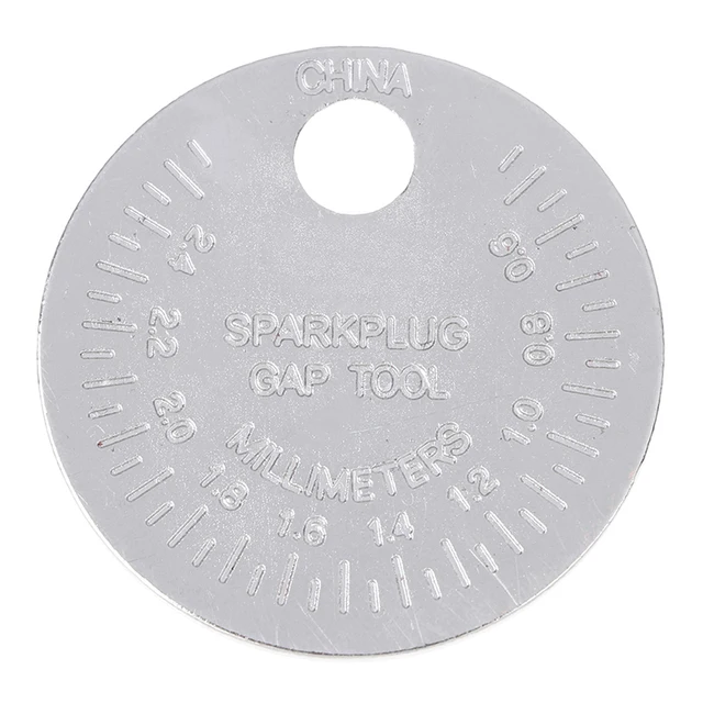 1Pcs Spark Plug Gap Gauge Tool Measurement Coin-type 0.6-2.4mm Range Spark Plug Gage 6