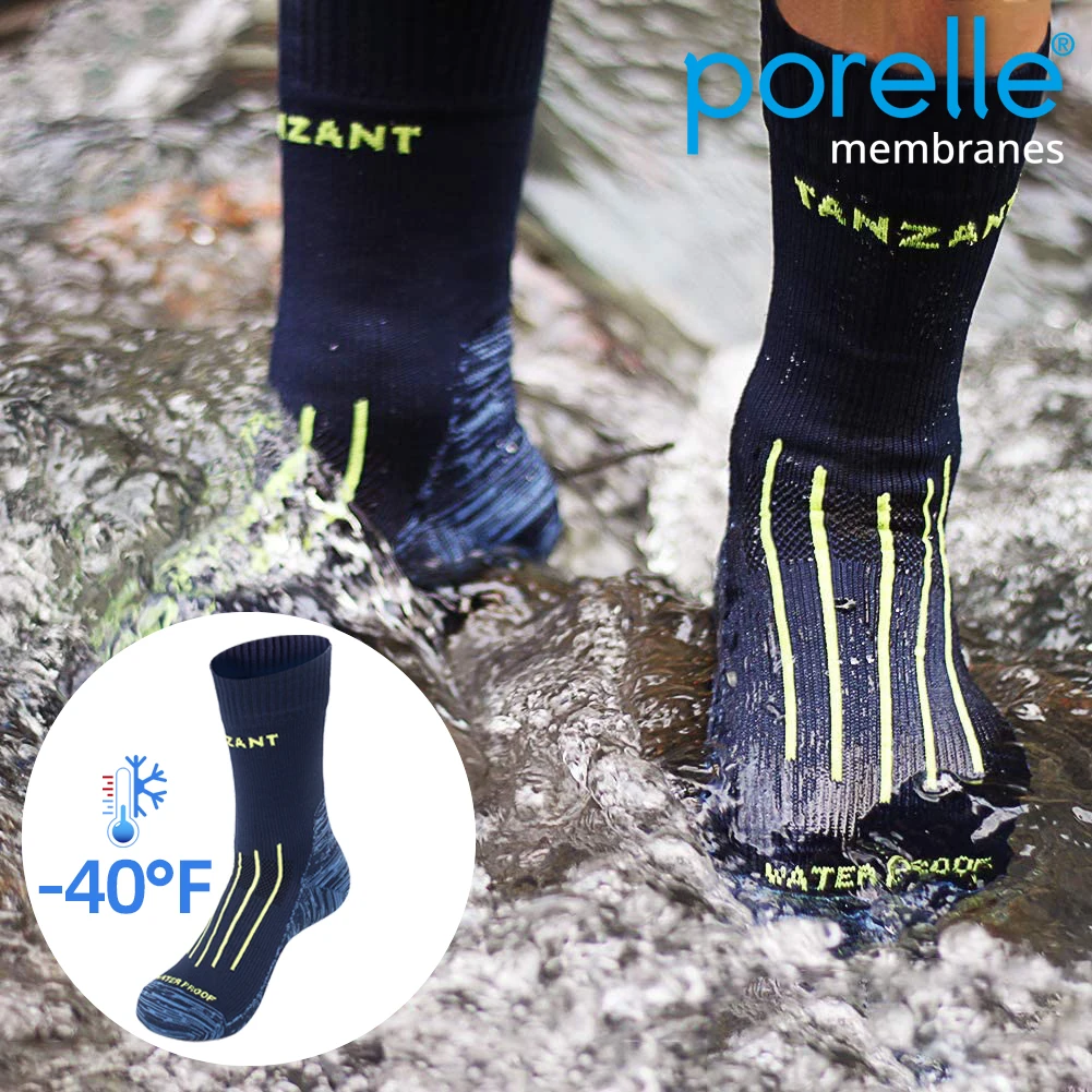 Men Waterproof Socks Trekking Riding Ski Cycling Camping Fishing Hiking Sports Snow Warm Thermal Winter Sock PORELLE MEMBRANES