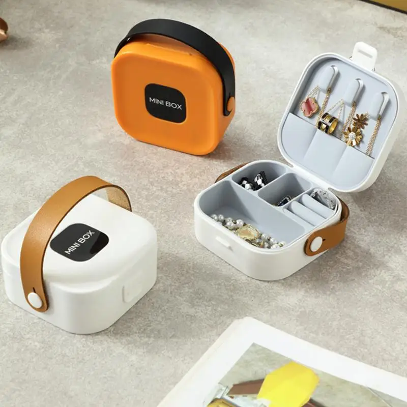 

Mini Jewelry Organizer Travel Jewelry Box Earrings Necklace Ring Bracelets Display Holder Multifunctional Jewelry Storage Case