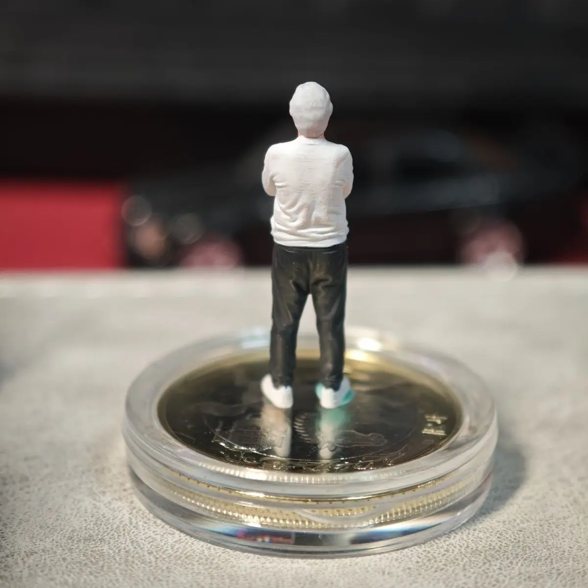 1/64 2.4cm DIY 미니어처 피규어 정적 모델 노인 디오라마