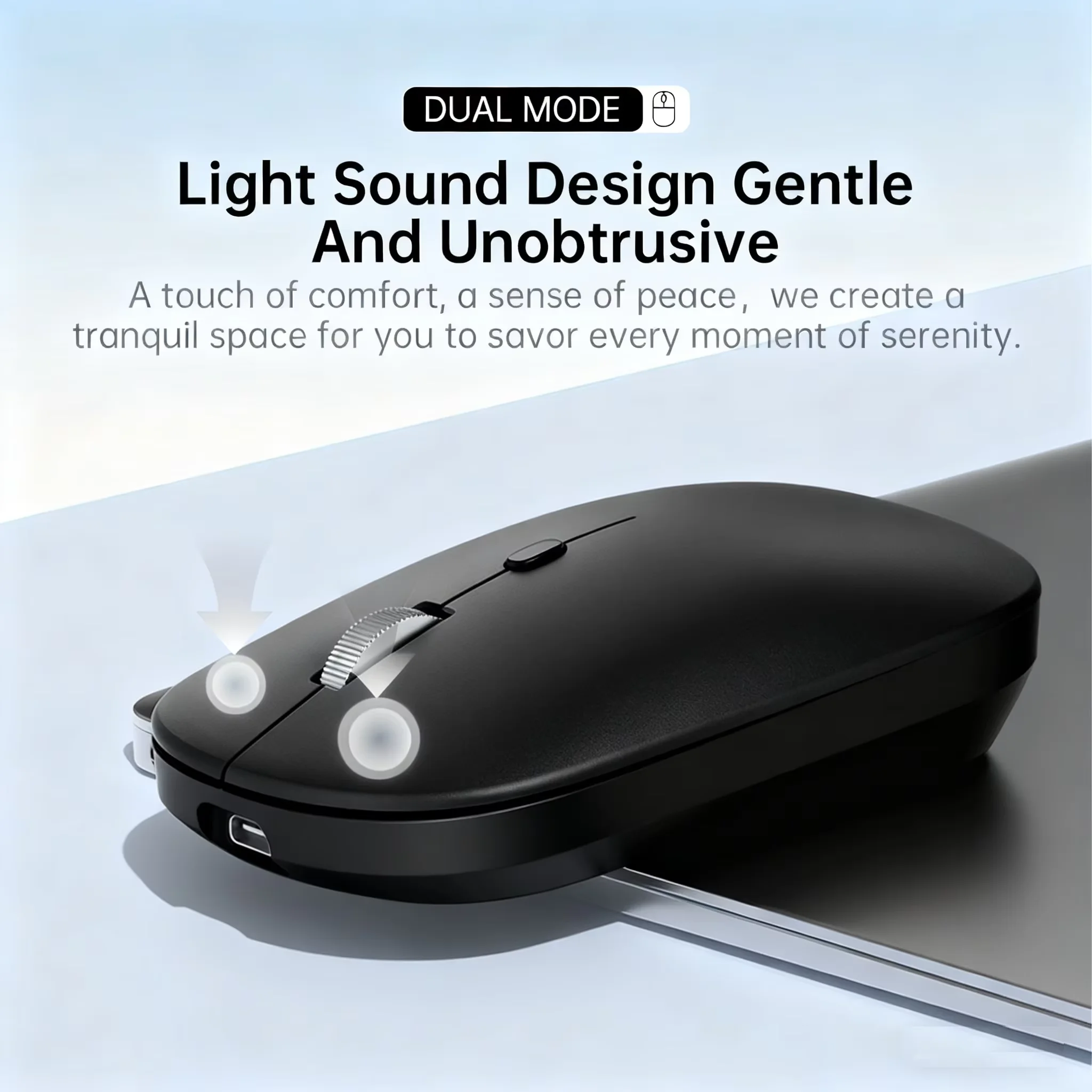 Wireless Mouse Bluetooth-compatible Mouse 2.4G Dual Modes Ergonomic Computer Mice For Laptop iPad Tablet PC Office Gaming Mouse
