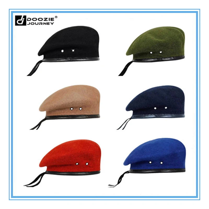 

2023 Newest Unisex Breathable Pure Wool Beret Army Hat Men Special Forces Soldiers Death Squads Military Training Camp Hat