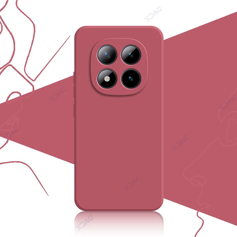 Premium Waterproof Liquid Silicone Mobile Phone Case - 360° Soft Cover Protection in a Stylish Square Design