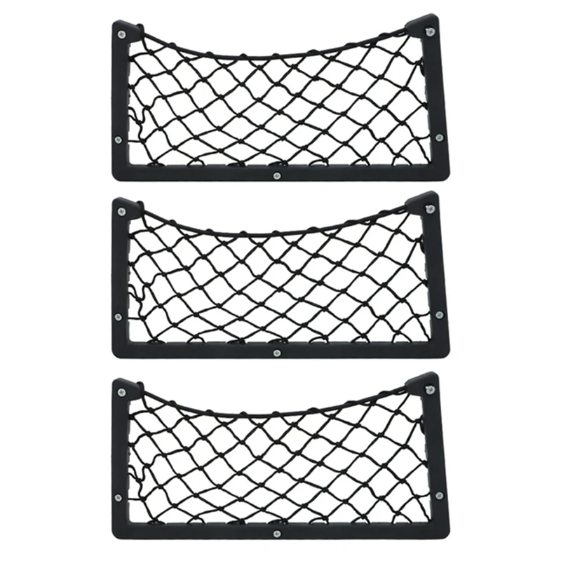 3Pcs Camping Car Net Organizer Storage Bag Pocket Door Panel Bus Seat