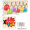 Baby Color Matching Slide Puzzle Board Game Montessori Parish Toy Logice Thinking Education Toy Preschool Activity for Toddlers 6
