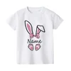 Personalized Kids Easter Shirt Custom Name Child Bunny T-Shirt Boys Girls Clothes Easter Party Brothers and Sisters Shirts 3