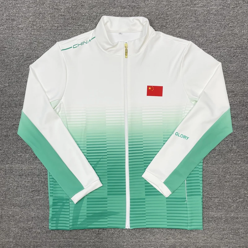 봄 가을 국기 스타일 스포츠 재킷 남성용 러닝 트레이닝 의류 스트라이프 그라데이션 디자인 표준 핏 스포츠웨어