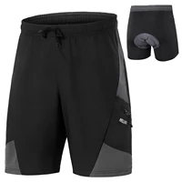 Arsuxeo 2 In 1 Padded Bike Shorts with Pockets Men Breathable Exercise Shorts for Training Biking Cycling Summer shorts for men 1