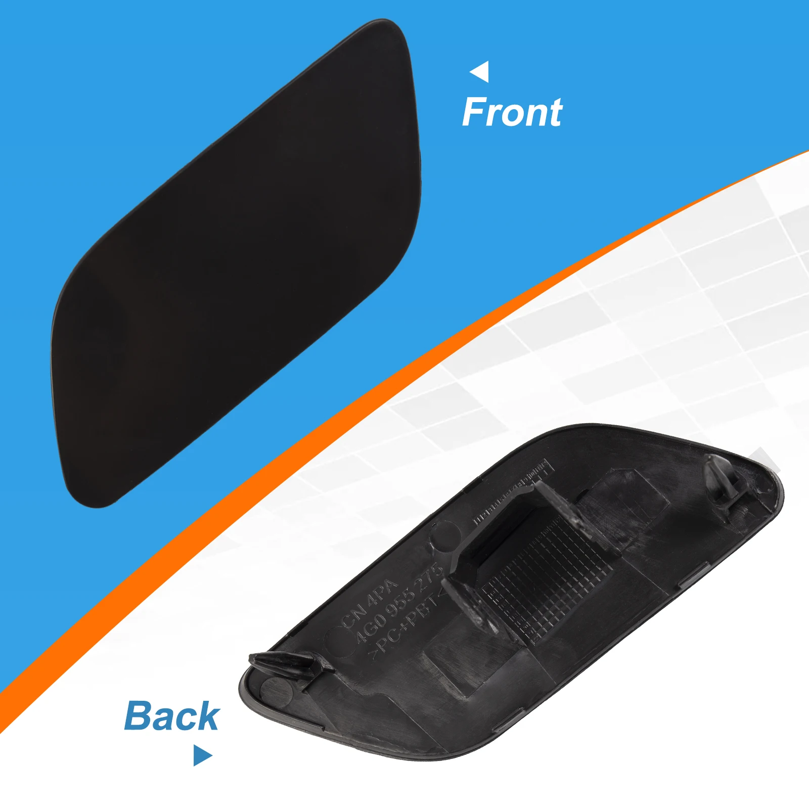 Front Bumper Headlight Washer Cover Headlamp Cap For Audi A6 Accessories 2015 4G0955275H 4G0955276H