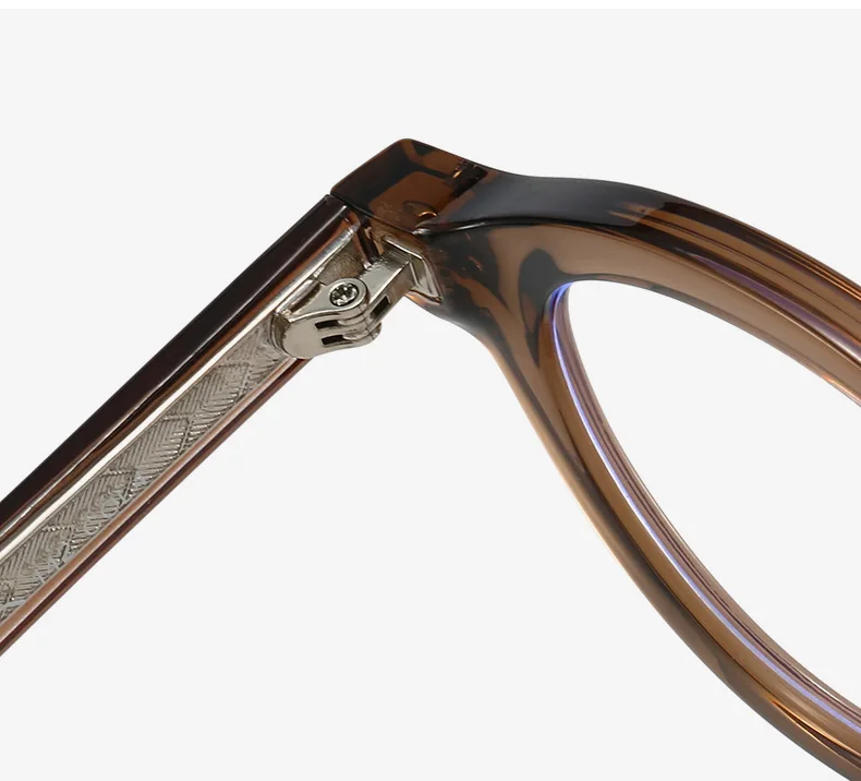 Retro Mode Runde Brille Rahmen Männer TR90 Metall Kern Ins Cool Anti Blau Licht Optische Gläser Farbe Patchwork Brillen – Detail 7