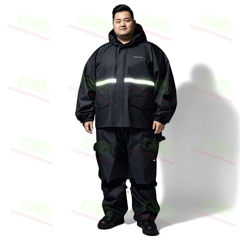 7XL 특대형 레인코트 슈트 분리형 폭우 방지 여행 통근 편의성 300kg 라이딩 하이킹 방수복