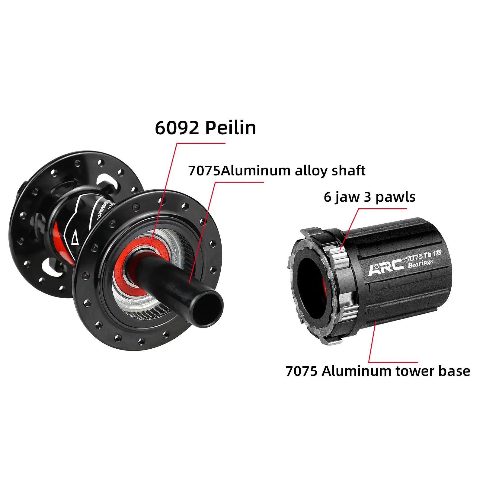 Mtb Mountain Bike Hub ARC MT009 BOOST front rear 28 32 holes 110mm 148mm 141mm HG MS micro spline XD 11 12 v bicycle freehub