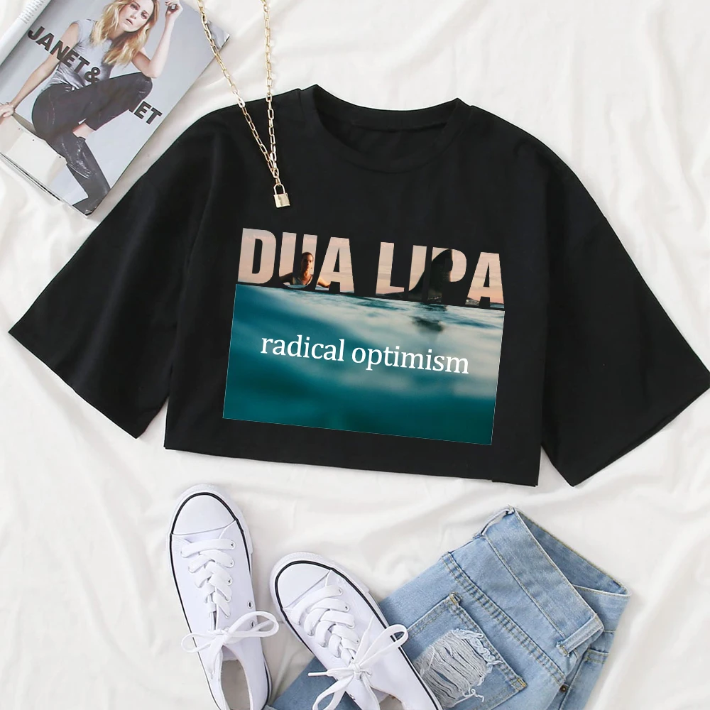 

DUA Radical Optimism LIPA 2024 Shirt Girls O-Neck Casual Women Crop Shirts for Fan Gift Tops