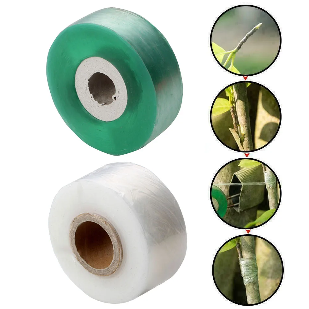 100M Garden Barrier Nursery Tape Stretchable Grafting Film Graft Budding Barrier Floristry Pruner Fruit Tree Nursery Repair Film grafting tape