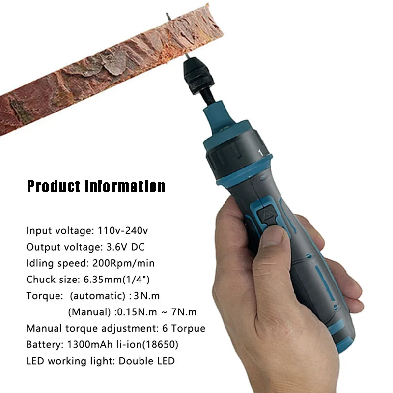 مجموعة مفك براغي كهربائي لاسلكي قابل لإعادة الشحن،...