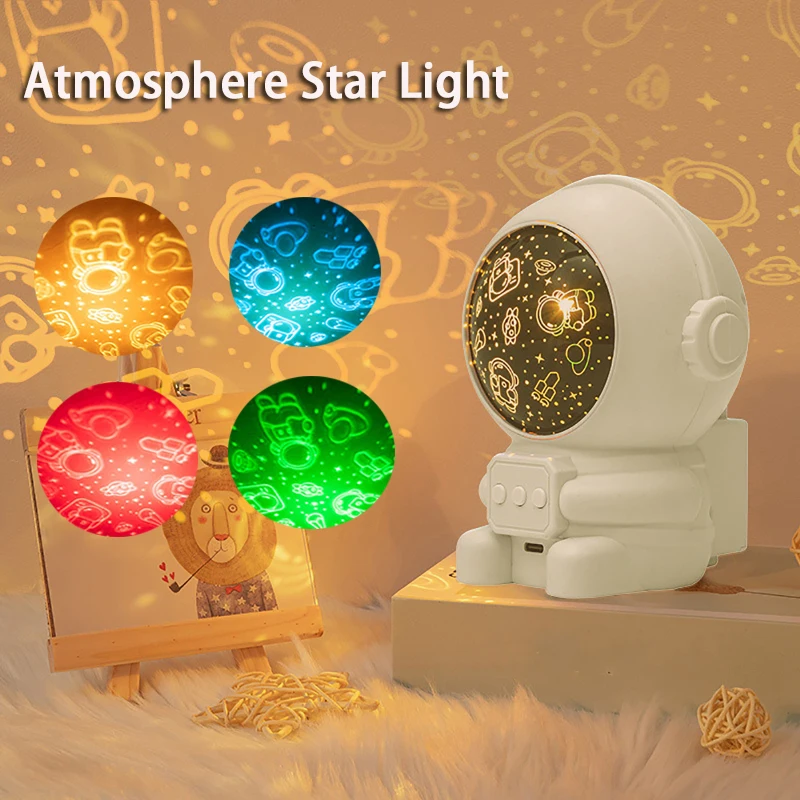 

Creative Bedroom Atmosphere Star Light Spaceman Astronaut Projector Music Night Light Children's Luminous Toys Decoration Lights