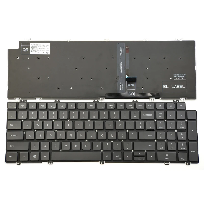 New US Backlit Keyboard Replacement For Dell Latitude 5520/5521 & Precision 3560/3561 Laptops - Part #N7N16