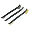 Double-end 3 pcs Mini Wire Brush Set Stainless Steel Brass Nylon Cleaning Polishing Detail Metal Rust Brush Cleaning Tool 2