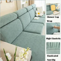 Plush Elastic Fabric Sofa Cover Universal Jacquard Living Room Sofa Cushion Cover Cloth Anti Cat Scratch Non-Slip Full Package 2